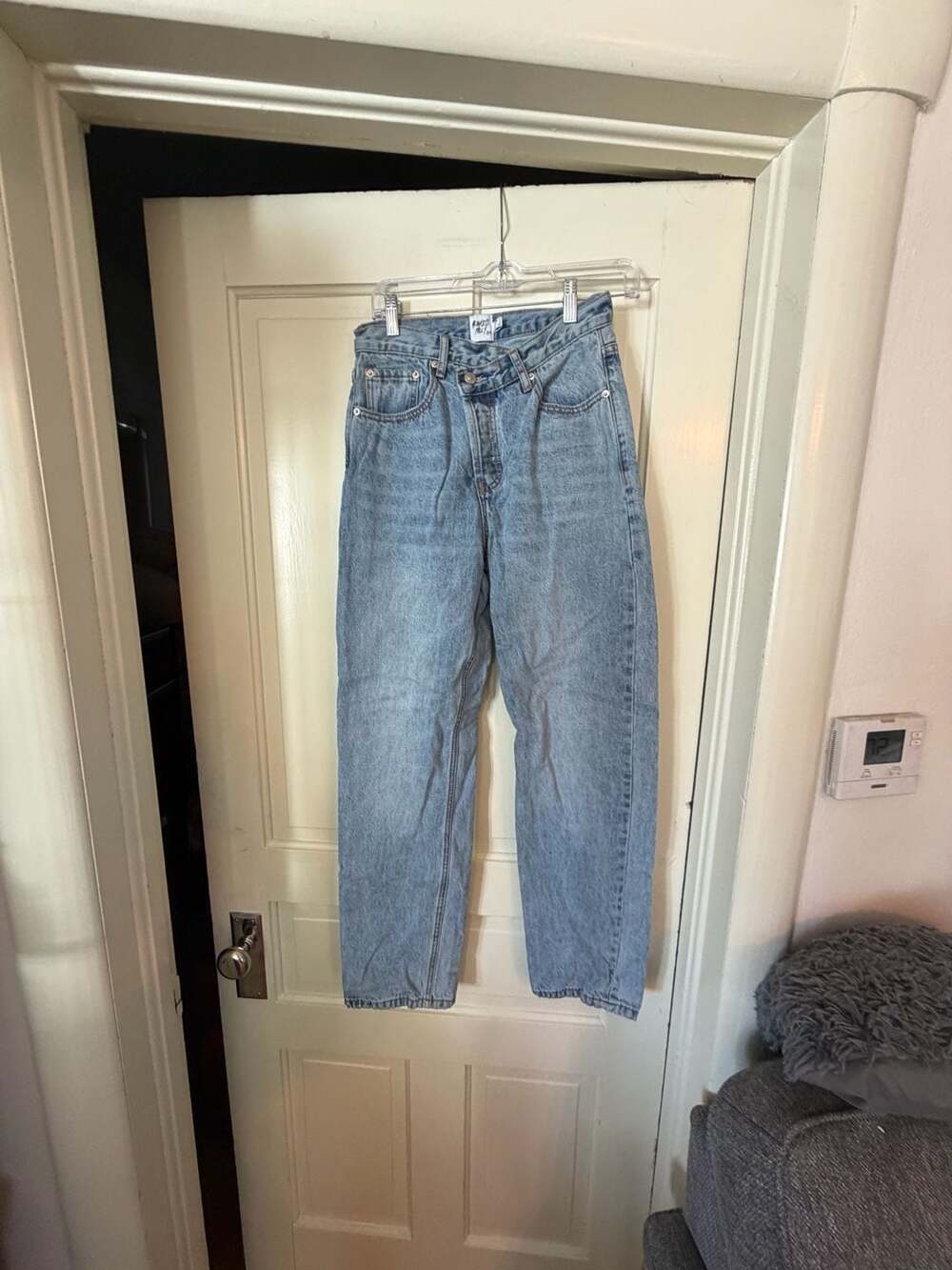 Princess Polly Straight Leg Jeans Size US 0 Light Wash Denim